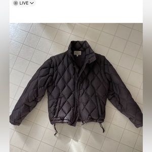 Emporio Armani quilted dawn jacket, detachable arms, wearing like a vest